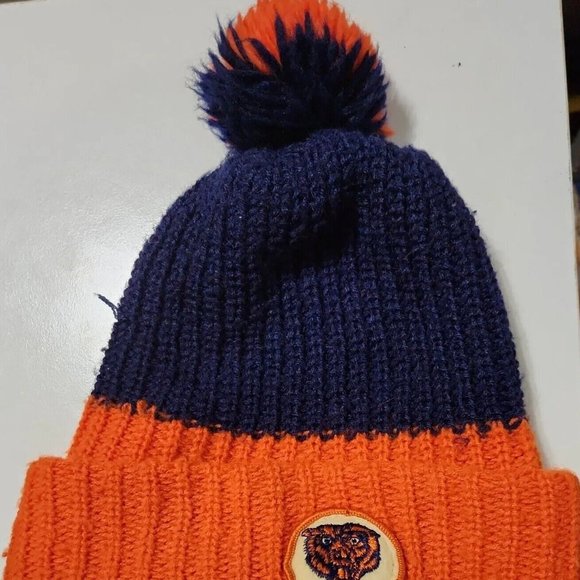VTG 1980s NFL CHICAGO BEARS Knit Cap POM Beanie Football - Picture 4 of 7